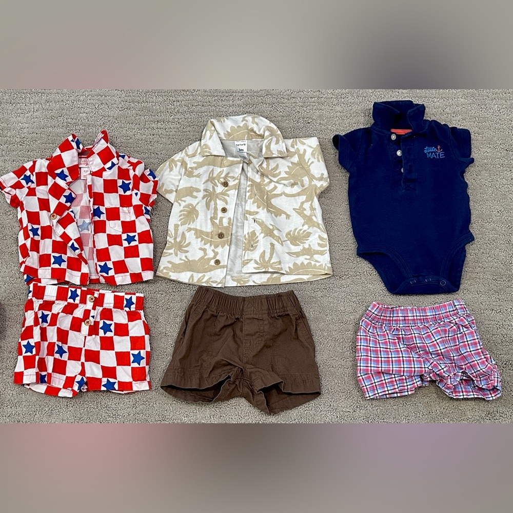 Baby Boy 0-3 Month Outfit Lot
